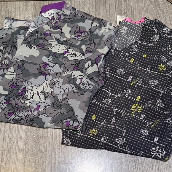 Carhartt Tops - Carhartt Women's Gray Floral Camo and heartsoul tropical scrub top medium